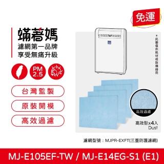 【Mitewithmom 著媽】濾網4入組(適用 三菱除濕機 MJ-E105EF-TW MJ-E14EG-S1 MJ-M100RX 三重防護濾網)
