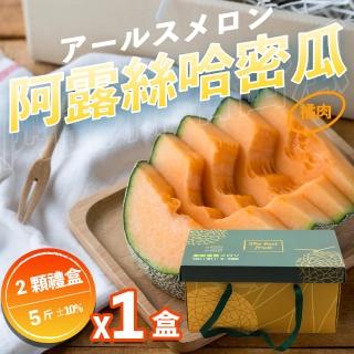【端午節限定】溫室阿露絲赤肉哈密瓜禮盒雙入禮盒x1盒（2-2.5斤/顆）(哈密瓜界極上之選 端午送禮必備)