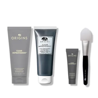 【ORIGINS 品木宣言】泥娃娃超淨化面膜組(泥娃娃面膜75ml+0黑粉面膜75ml)