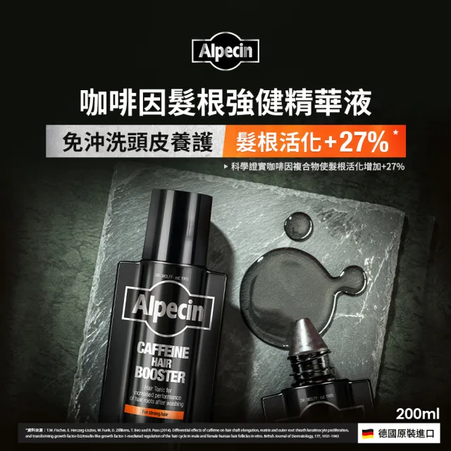 【Alpecin】咖啡因髮根強健精華液200ml(柑橘香 頭皮精華液)