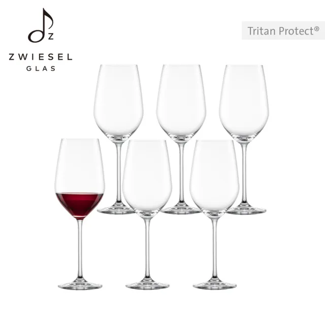【ZWIESEL GLAS】ZWIESEL GLAS Fortissimo 奢華款6入組(紅酒杯/品酒杯/高腳杯/白酒杯)