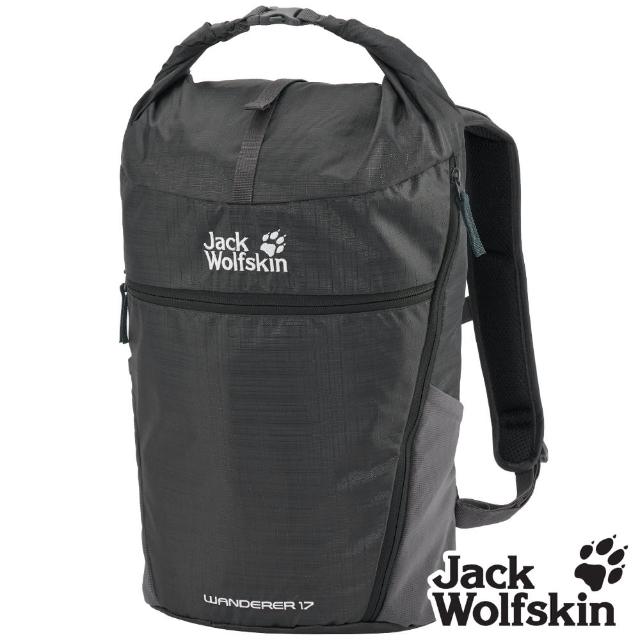 【Jack wolfskin 飛狼】Wanderer 17+7L 休閒旅遊後背包 背包客(經典黑)