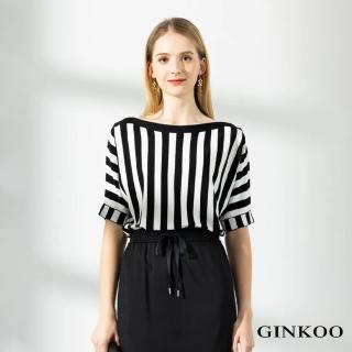 【GINKOO 俊克】直條紋針織上衣