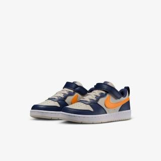 【NIKE 耐吉】COURT BOROUGH LOW RECRAFT PS 小朋友 中童 藍 休閒鞋 魔鬼氈(DV5457-126)