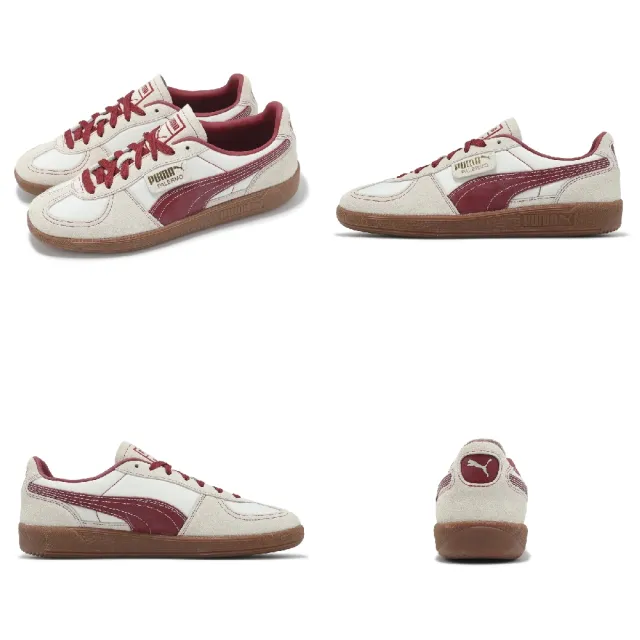【PUMA】休閒鞋 Palermo OG 男鞋 女鞋 米 紅 復古 麂皮 德訓鞋(383011-14)