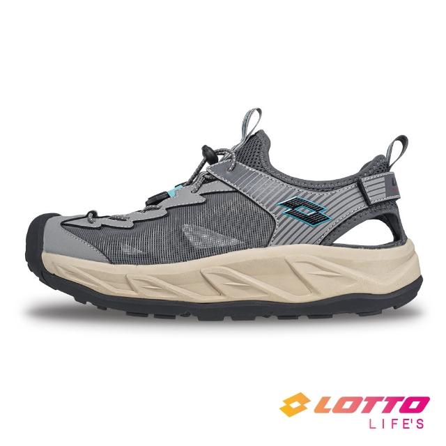 【LOTTO】男 親膚透氣 護趾涼鞋(灰/卡其-LT5AMS9408)