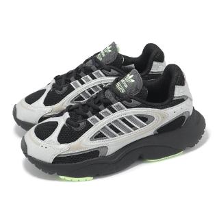 【adidas 愛迪達】休閒鞋 Ozmillen W 女鞋 銀 黑 綠 復古 回彈(IE5842)