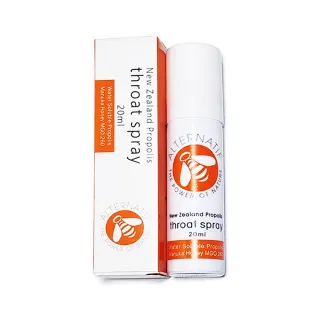 【紐西蘭 ALTERNATIF】麥蘆卡蜂蜜MGO260 蜂膠噴劑 一般款_橘色 20ml(蜂膠噴霧 噴液 喉嚨痛 潤喉 煙味 口臭)