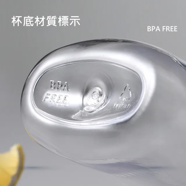 【QHL 酷奇】2件組-小清新 tritan 便攜手提 透明扁水壺-500ml(水壺/環保杯/隨身水瓶/買一送一)