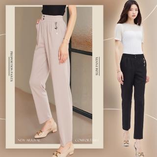 【ONEY 歐妮】現貨 透氣休閒鬆緊九分褲※(女裝/褲子/長褲/休閒褲/售完不補)