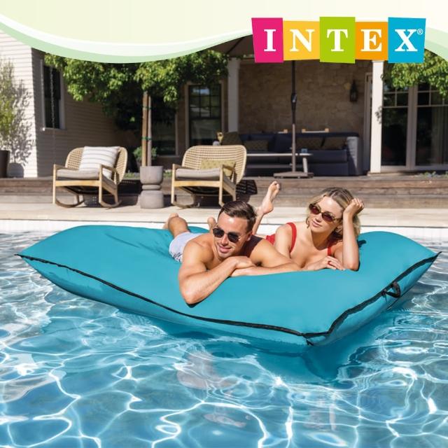 【INTEX】懶洋洋豪華水上浮排床/浮床/沙灘睡墊198x157cm-2色可選(56794)