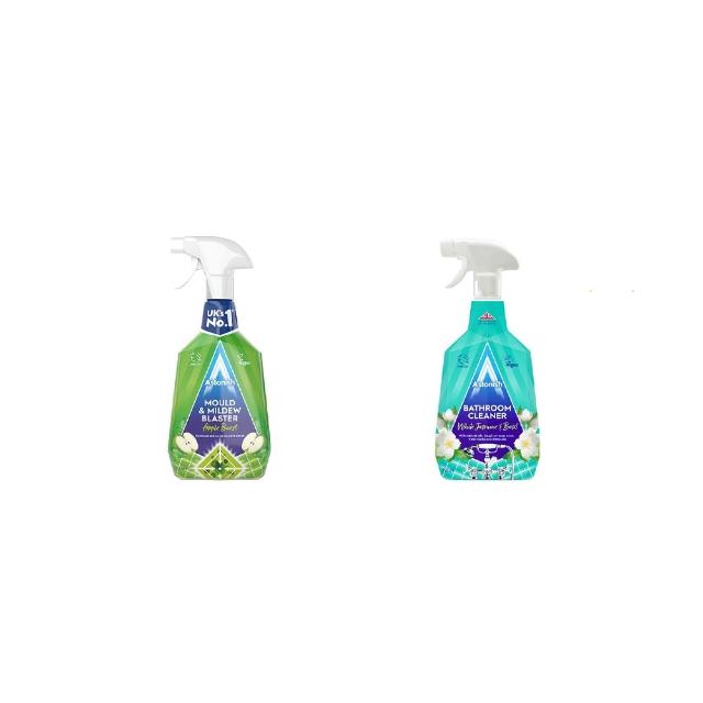 【英國進口】Astonish 抑菌除污廁所清潔劑 750ml+強效除黴清潔劑 750ml