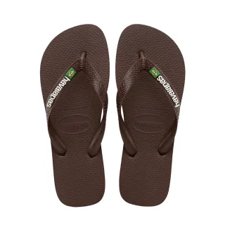 【havaianas 哈瓦仕】拖鞋 男鞋 女鞋 夾腳拖 巴西國旗 Brasil Logo 咖啡色 4110850-2673U(哈瓦士)