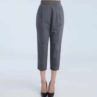 【BOBSON】女款鬆緊帶打褶七分褲(283-85)