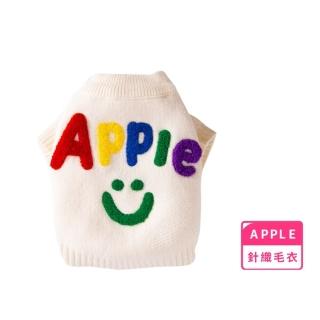 【APPLE】寵物彩紅字母針織毛衣(寵物衣服 狗衣服 中型犬 冬天 禦寒 穿搭 毛小孩 貓咪 防舔衣 保暖)