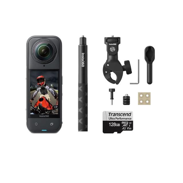 【Insta360】X5 360°口袋全景防抖相機 摩托車飆風套組