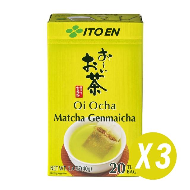 【伊藤園】ITOEN日本進口國產Oi Ocha抹茶玄米茶包 三盒入 涼茶熱茶冷沖熱泡 天然純茶點心茶(大谷翔平代言)