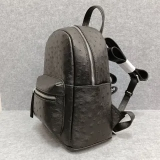 【達賀尊爵】進口南非鴕鳥皮後背雙肩包減壓肩帶正面滿豆(達克公爵同款)