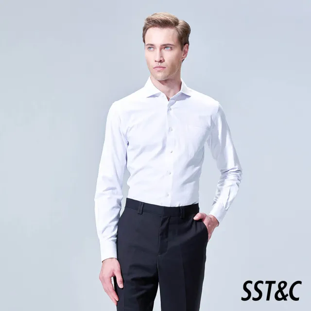 【SST&C ★MOMO獨賣★】男士 素面修身/經典商務長袖襯衫-多款任選(OUT)