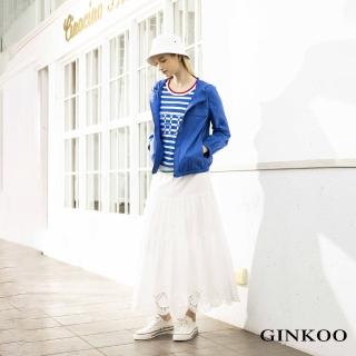【GINKOO 俊克】CHIC條紋針織上衣