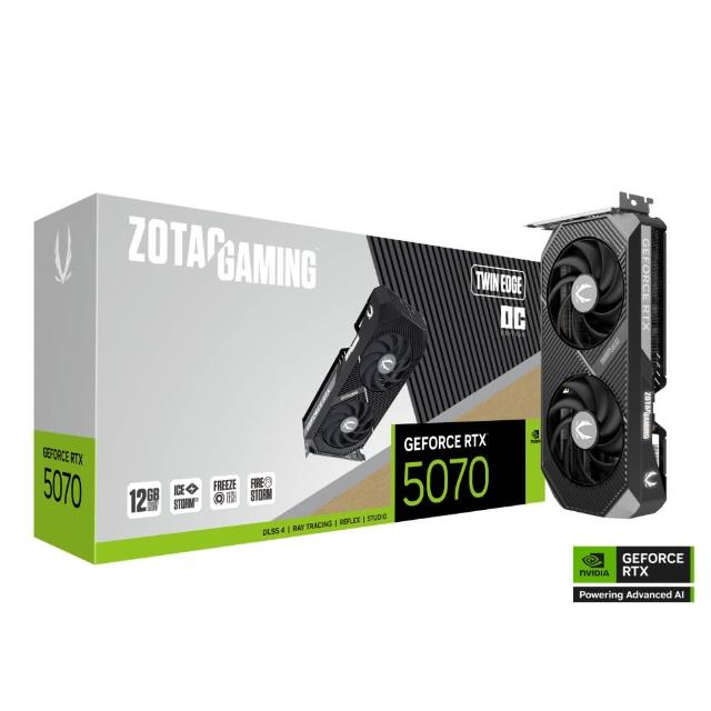 【ZOTAC 索泰】ZOTAC GAMING GeForce RTX 5070 Twin Edge OC 顯示卡