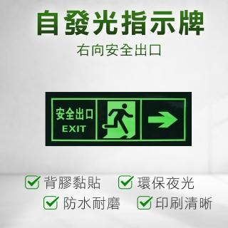 【智殿】消防標識牌 逃生指示牌 逃生出口標誌 安全出口 疏散方向貼紙 緊急逃生指引(夜光指示牌 165-PSE3)