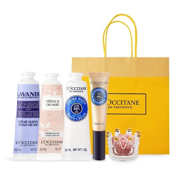 【歐舒丹】乳油木桃花朵朵護手水晶禮遇組(多款可選-國際航空版)