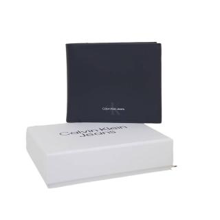 【Calvin Klein】專櫃禮盒 CK 男生 短夾 壓紋LOGO 男款 多卡 皮夾(贈原廠紙袋)