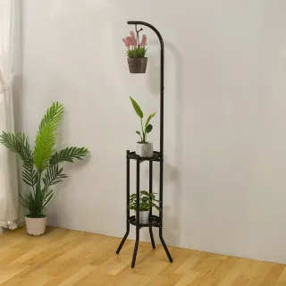 【ikloo 宜酷屋】輕植感吊掛式增高盆栽架(台灣製造 多功能 增高花架 鐵藝設計 室內外適用)