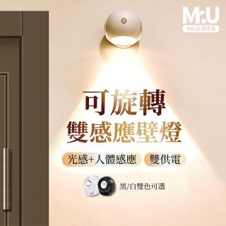 【Mr.U 優先生】350度旋轉 圓球 人體 感應燈(感應 壁燈 智慧磁吸 小夜燈 LED燈 廚房燈 檯燈 大創 3coins)