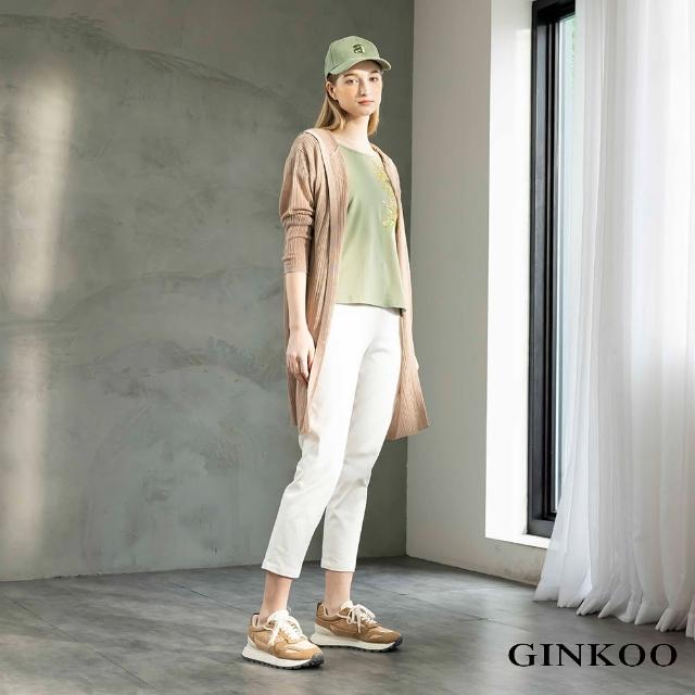 【GINKOO 俊克】合身口袋車線長褲