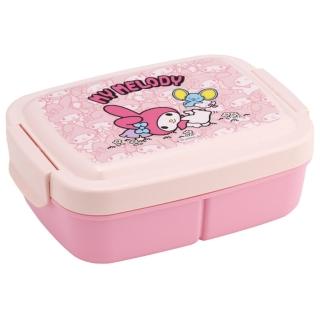 【小禮堂】Skater Sanrio 三麗鷗 美樂蒂 三格便當盒 840ml P84 粉滿版款(平輸品)