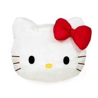 【小禮堂】Sanrio 三麗鷗 Hello Kitty 尼龍塔夫綢大頭抱枕 經典款(平輸品)