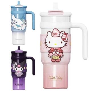 【小禮堂】Sanrio 三麗鷗 不鏽鋼冰霸杯 900ml 漸層裝扮款 Kitty 大耳狗 酷洛米(平輸品)