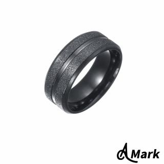 【A MARK】鈦鋼戒指 寬版戒指/經典百搭潮流磨砂線圈8MM寬版316L鈦鋼戒指(黑)