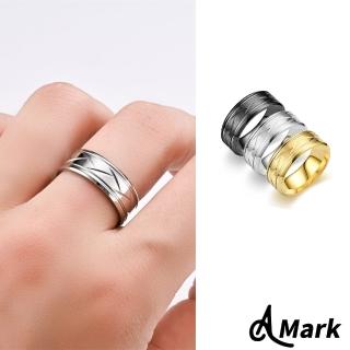 【A MARK】鈦鋼戒指 磨砂戒指/極簡時尚刻花磨砂個性316L鈦鋼戒指(3色任選)