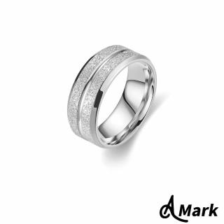 【A MARK】鈦鋼戒指 寬版戒指/經典百搭潮流磨砂線圈8MM寬版316L鈦鋼戒指(鋼色)
