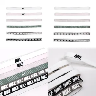 【NIKE 耐吉】頭帶 Flex Headbands 白 粉紅 綠 黑 條紋 止滑 防滑 運動 基本款 6入裝(N101193067-1OS)