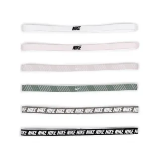 【NIKE 耐吉】頭帶 Flex Headbands 白 粉紅 綠 黑 條紋 止滑 防滑 運動 基本款 6入裝(N101193067-1OS)