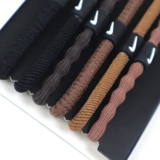 【NIKE 耐吉】髮圈 Flex Hair Ties 黑 棕 咖啡 髮帶 綁頭髮 6入裝(N100919420-5OS)