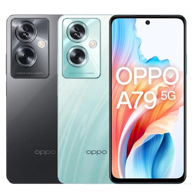 OPPO A79 OPPO A79 是一款具備穿孔屏設計的智慧型手機,搭載4GB RAM與128GB儲存空間,支援5G雙卡雙待功能,並內建快充、AI辨識、NFC及美拍美顏等多項實用功能。螢幕尺寸約為6.5~7吋,畫素達2501萬~3000萬或3000萬以上,提供黑色與綠色兩種選擇。商品為福利品,保固期為180天,並附贈充電線、取卡針等配件,適合追求價效比的消費者。