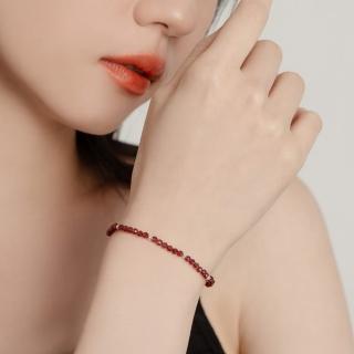 【SPANCONNY 飾品控】微光時刻 l 石榴石 S925純銀 l 天然水晶手鍊(提升人緣+好氣色)