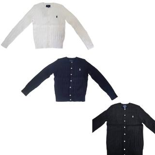 【POLO】青年版 Ralph Lauren小馬刺繡麻花針織外套/針織衫(母親節送禮)