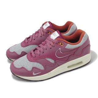 【NIKE 耐吉】x Patta Air Max 1/P 男鞋 酒紅 銀灰 休閒鞋 聯名 氣墊(DO9549-001)