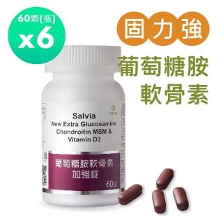 【SALVIA】Salvia葡萄糖胺軟骨素加強錠6瓶共360顆(6合1關鍵加強配方 強健固力強)