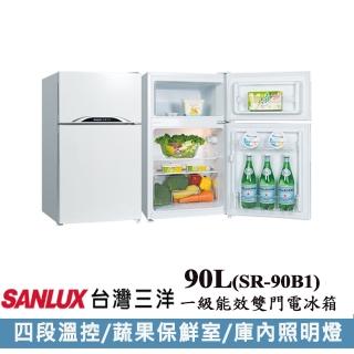 【SANLUX 臺灣三洋】90公升一級能效雙門冰箱(SR-90B)