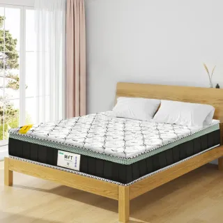 【IHouse】石墨烯+乳膠+台灣中鋼護脊獨立筒床墊 雙大6尺(台灣眠床S1)