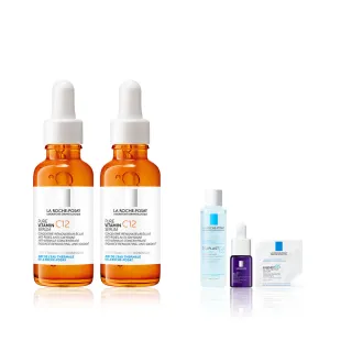 【理膚寶水】抗老雙星組★C12肌光活膚精華 60ml年度限定組(C12肌光瓶/抗老)