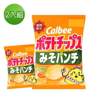 【Calbee 卡樂比】卡樂先生味噌風味洋芋片58gx2入/組