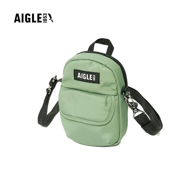 【AIGLE】防盜休閒斜挎小包 1.1L｜AG-4P510A243 深灰綠(斜背包 防盜包 防潑水斜背包 側肩背包 小包)